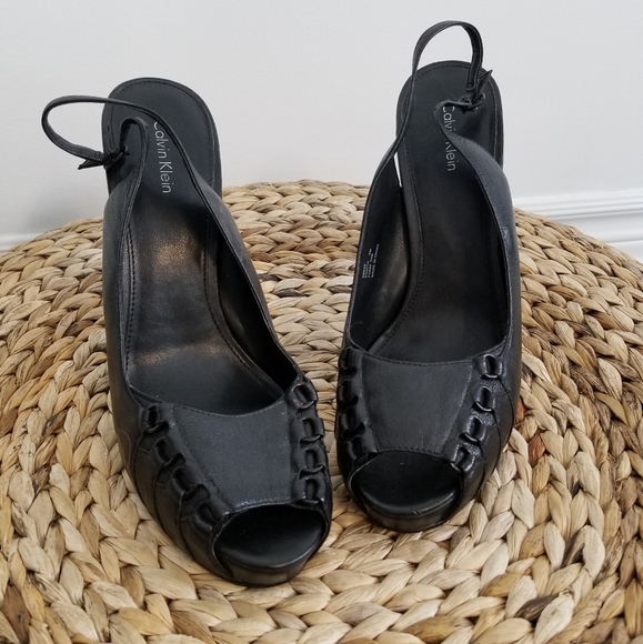 Calvin Klein Portia adjustable sling back heels - Picture 2 of 7